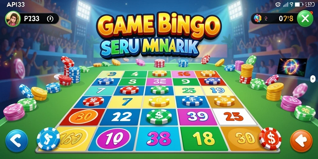 Tampilan gameplay Bingo yang menarik dan interaktif di API33.