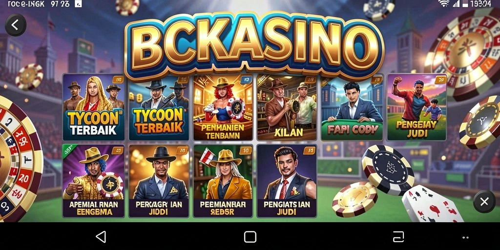Tampilan gameplay <strong>BCKASINO</strong> yang menarik dan interaktif untuk pemain Tycoon.