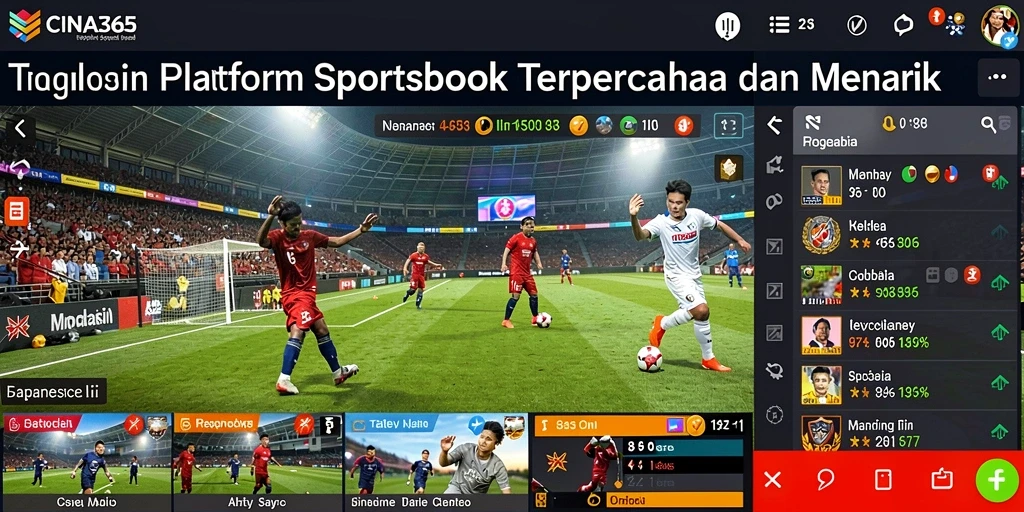 Screenshot CINA365 menampilkan antarmuka sportsbook yang user-friendly.
