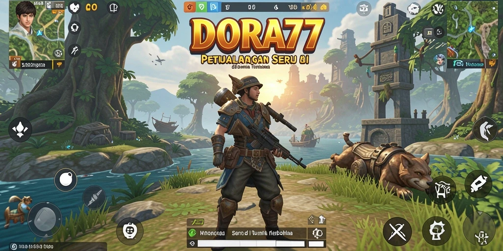 Tampilan gameplay DORA77 yang memikat di dunia terbuka.