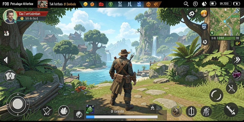 Tampilan gameplay <strong>F08</strong> yang menakjubkan di dunia terbuka.