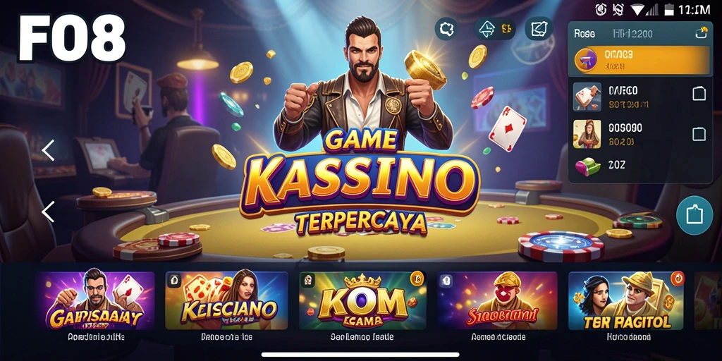 Tampilan menarik dari gameplay kasino di FO8 yang penuh keseruan.