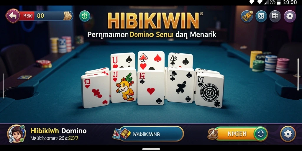 Tampilan gameplay seru dalam HIBIKIWIN yang menghadirkan Domino.