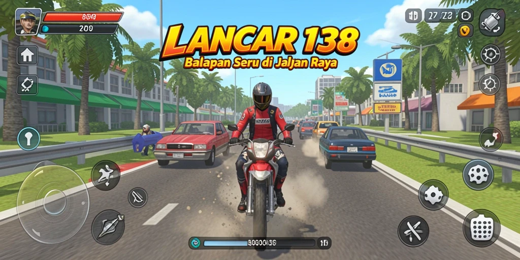 Gameplay balap yang memukau dengan berbagai kendaraan menarik.
