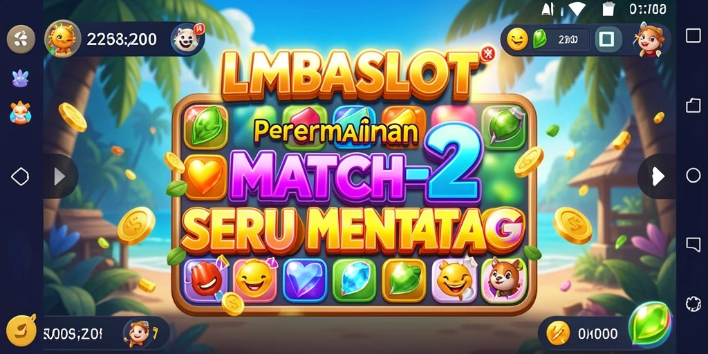 Tampilan gameplay LMBASLOT yang penuh warna dan menantang.