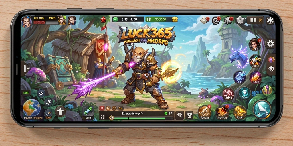 Tangkapan layar LUCK365 menampilkan aksi seru dalam petualangan MMORPG.