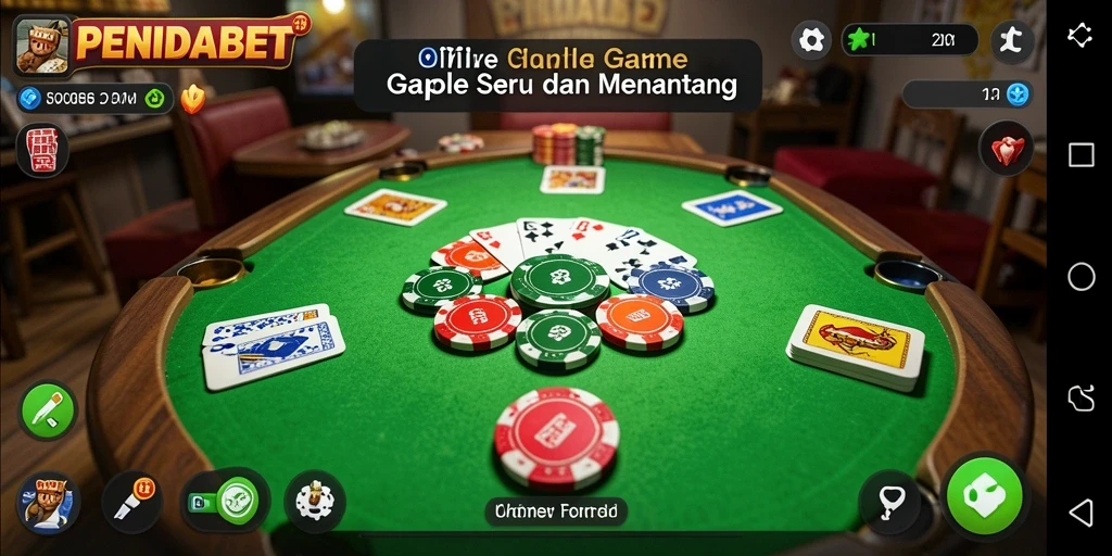 Tampilan gameplay Gaple yang seru dan menarik di PENIDABET.