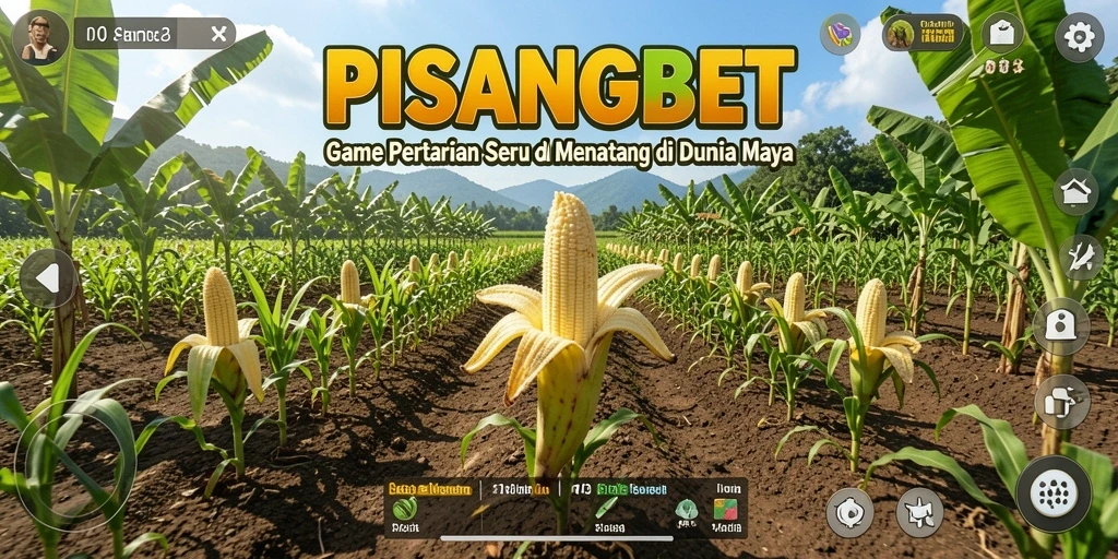 Screenshot gameplay PISANGBET menampilkan aktivitas bertani yang seru.