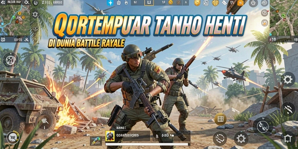 Tangkapan layar menarik dari gameplay intens Battle Royale di QQRP.
