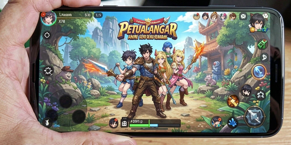 Screenshot utama X78 menunjukkan aksi pertarungan karakter Anime yang menegangkan.