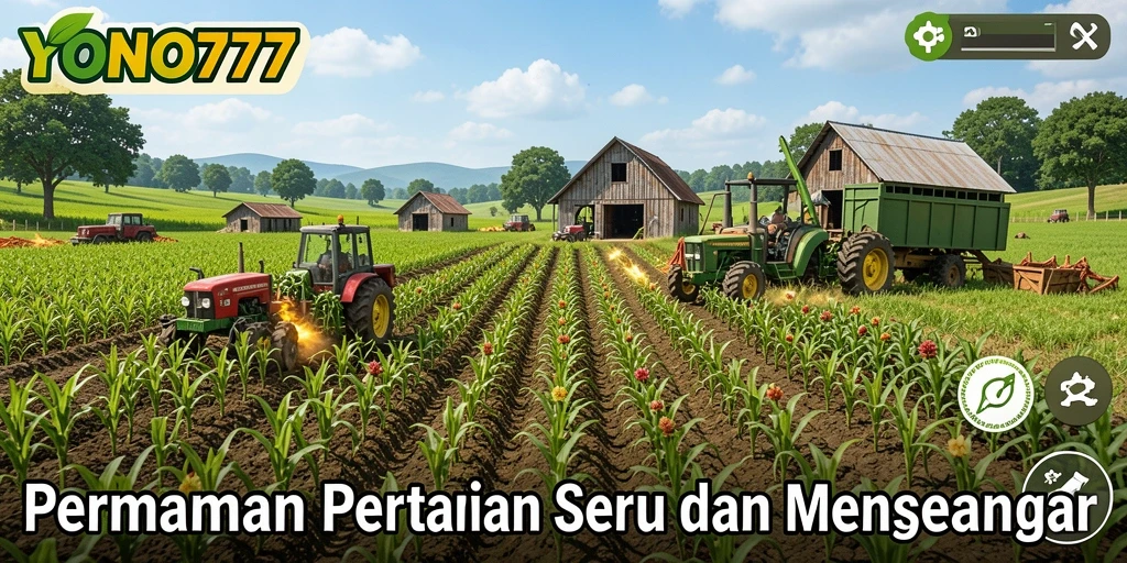 Screenshot dari gameplay seru YONO777 menampilkan aktivitas bertani.